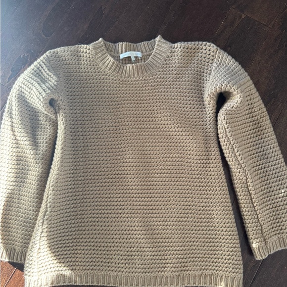 NakedCashmere Sweaters - NAKEDCASHMERE Chunky Knit Cashmere Crewneck Sweater - Tan/Camel - Size S